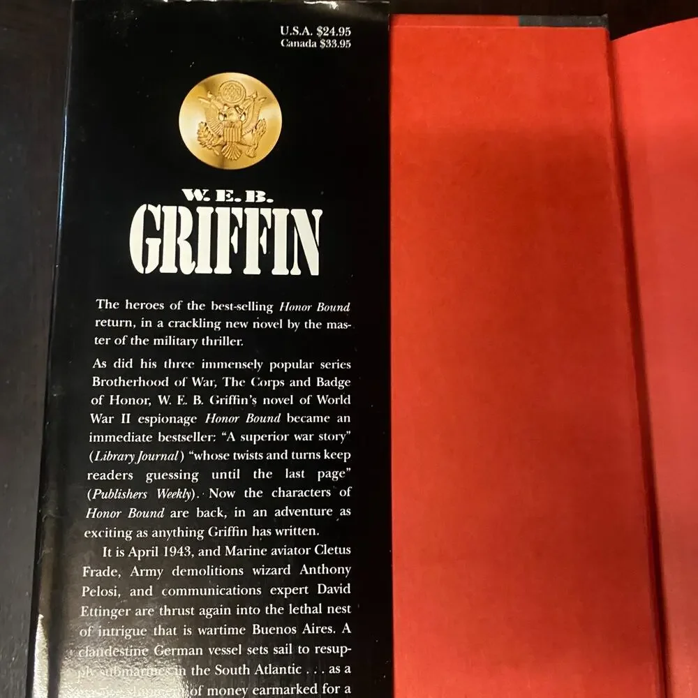 Blood and Honor by W. E. B. Griffin (1996, Hardcover)